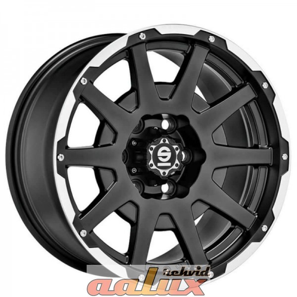 SPARCO Dakar Matt Black Lip Polished+Rivets 17